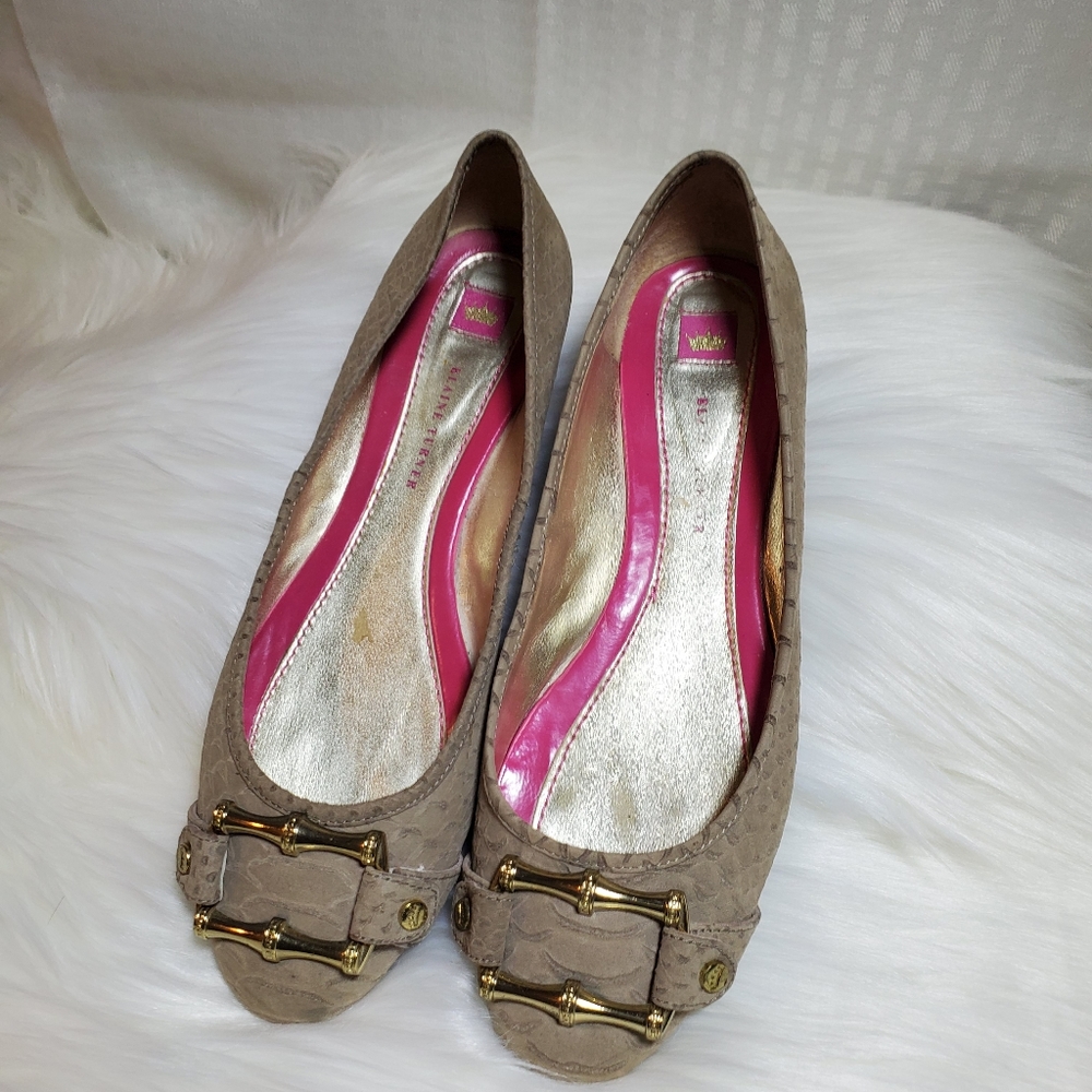 Beige Flats Elaine Turner Sz 6